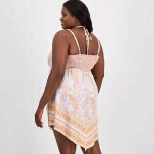 Madden Girl - Smocked Handkerchief-Hem Dress